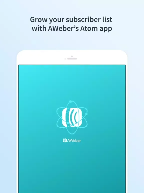 Atom - Subscriber Sign-up App iPad  Screenshots