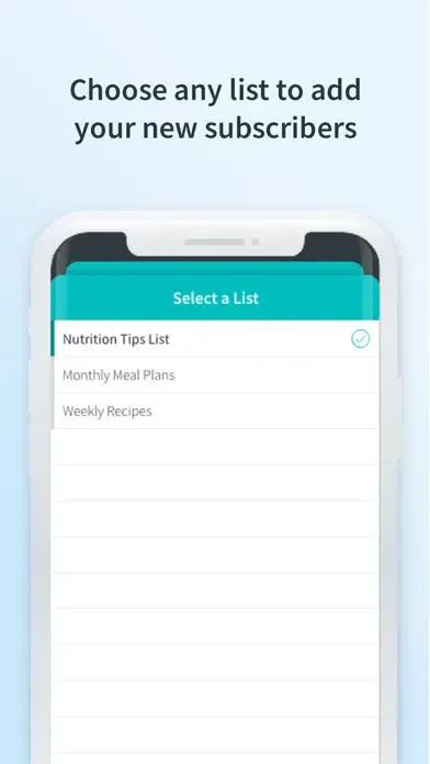 Atom - Subscriber Sign-up App Screenshots