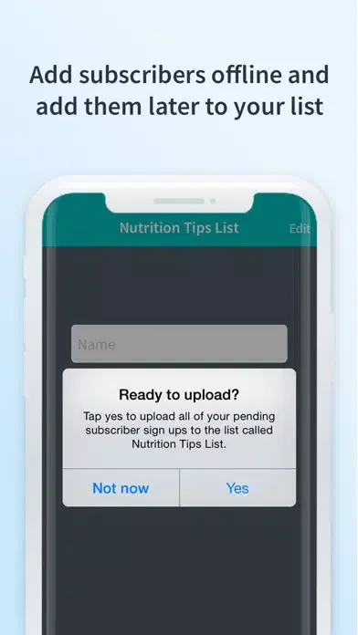 Atom - Subscriber Sign-up App Screenshots