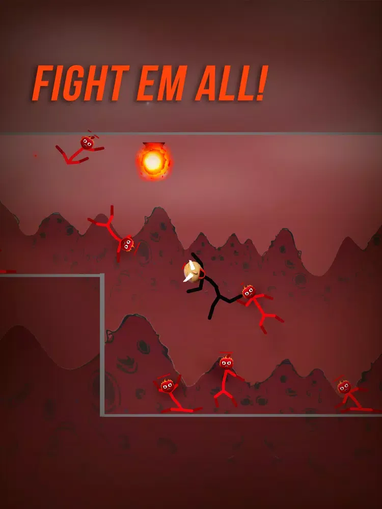 Baldy Stickman Fight Adventure iPad  स्क्रीनशॉट