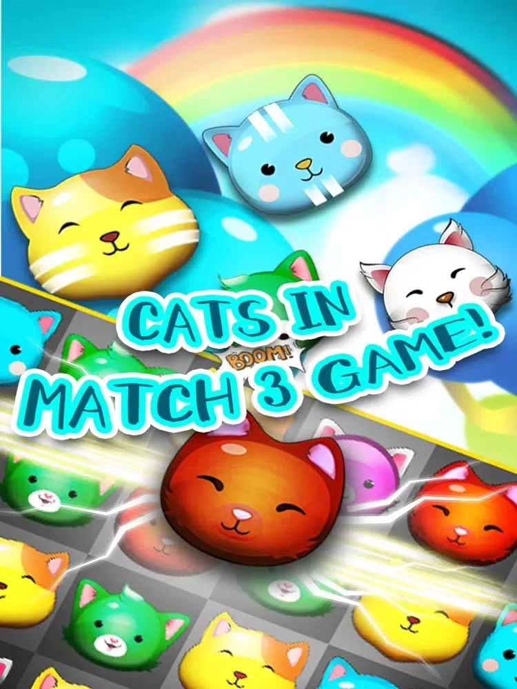 Captures d'écran de Sweety Cats - Match 3 Games iPad 