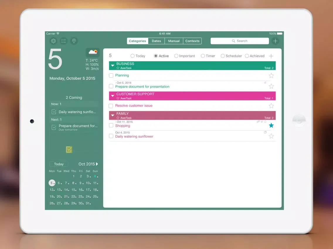 VigTask - Smart task management iPad スクリーンショット