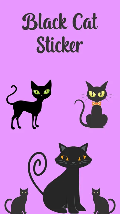 Screenshot di Black Cat Sticker Emojis