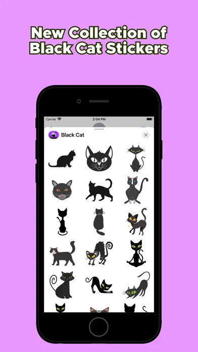 Screenshot di Black Cat Sticker Emojis