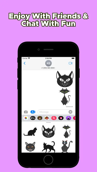 Screenshot di Black Cat Sticker Emojis