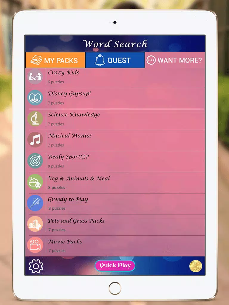 Cross Word Search Puzzles: Search and Swipe the Hidden Words iPad  Ekran Görüntüleri