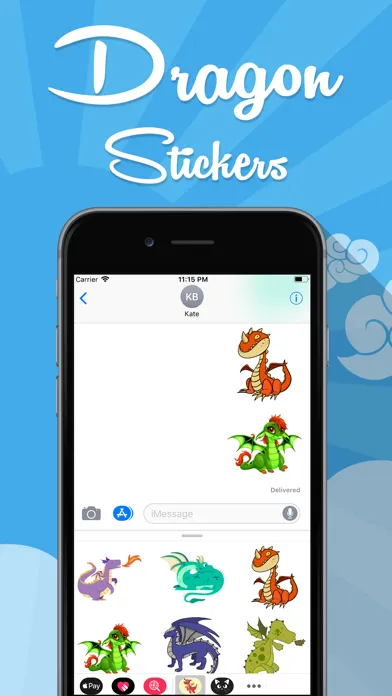 Tangkapan layar Dragon Emojis