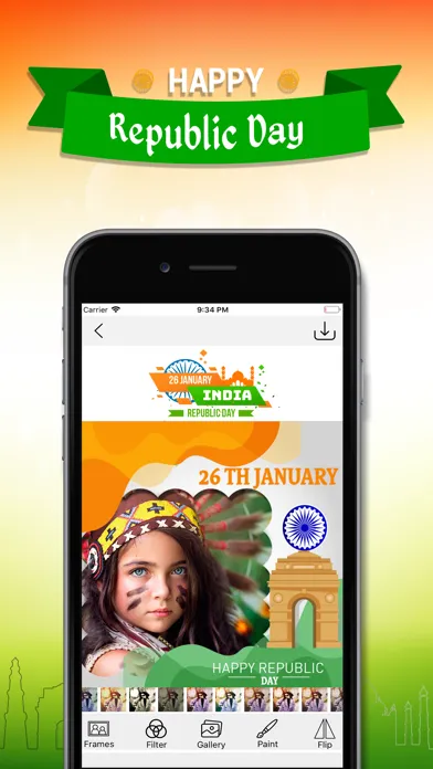 Republic Day Photo Frames应用截图