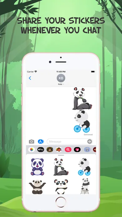 Lovely  Panda Emojis Screenshots
