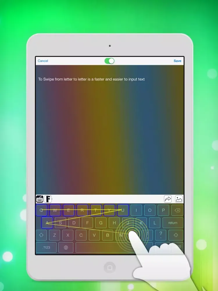 Swipe & Type Keyboards & Color Keyboards To Cool Fonts iPad 应用截图