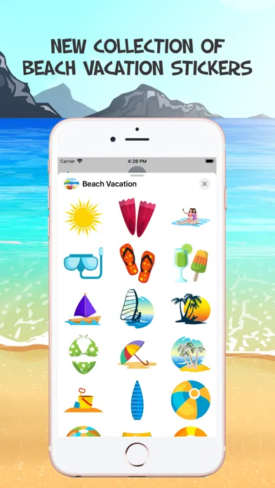 Capturas de tela do Beach Vacation Summer Stickers