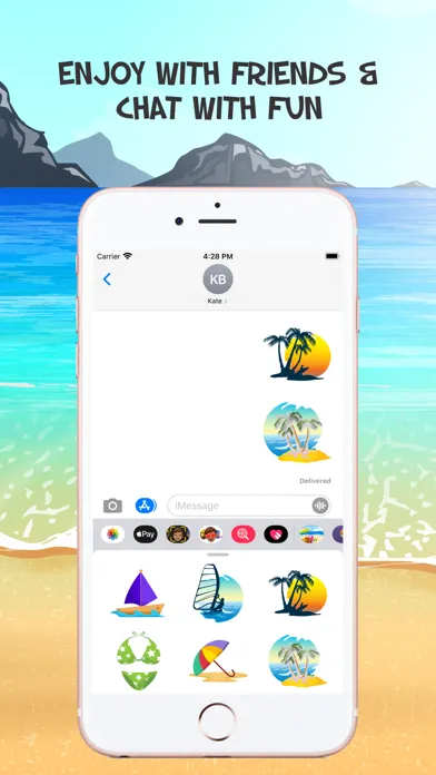 Capturas de tela do Beach Vacation Summer Stickers