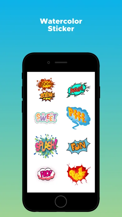 Zrzuty ekranu Watercolor Text Emojis
