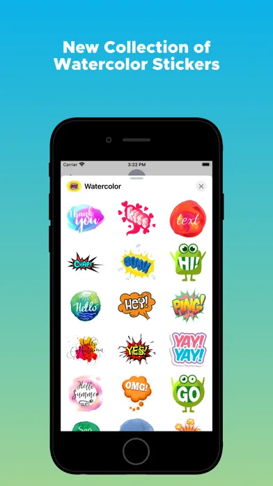 Zrzuty ekranu Watercolor Text Emojis