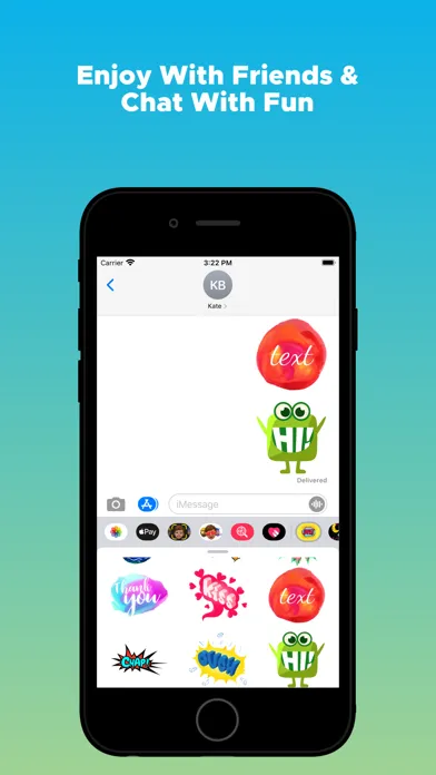 Zrzuty ekranu Watercolor Text Emojis