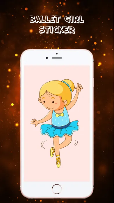 Ảnh chụp màn hình của Cute Ballet Girls Stickers
