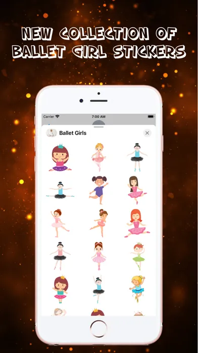 Ảnh chụp màn hình của Cute Ballet Girls Stickers