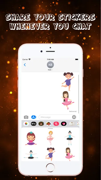 Ảnh chụp màn hình của Cute Ballet Girls Stickers