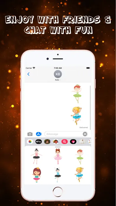 Ảnh chụp màn hình của Cute Ballet Girls Stickers