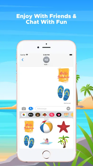 Captures d'écran de Summer Beach Emojis