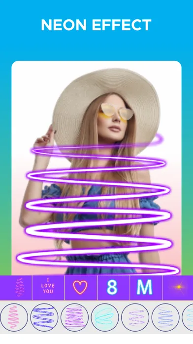 Tangkapan skrin Drip Art and Neon Photo Editor