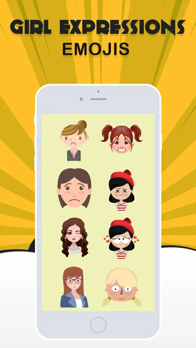 Girls Expression Emoji スクリーンショット