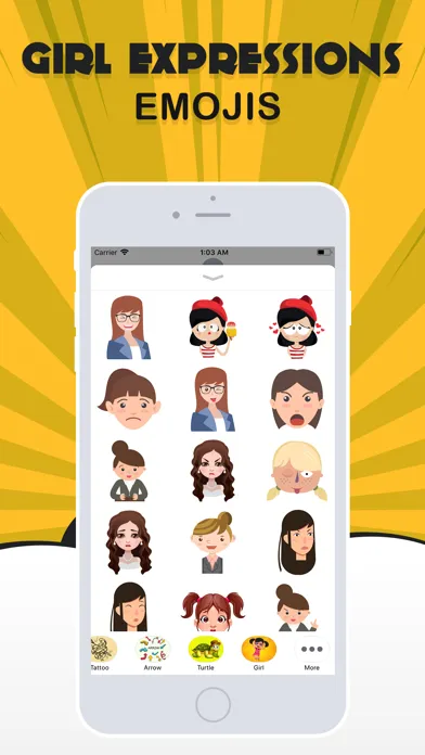 Girls Expression Emoji スクリーンショット