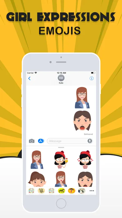 Girls Expression Emoji スクリーンショット