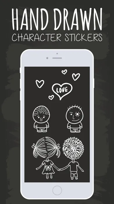 Hand Drawn Character Stickers スクリーンショット
