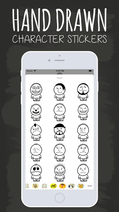 Hand Drawn Character Stickers スクリーンショット