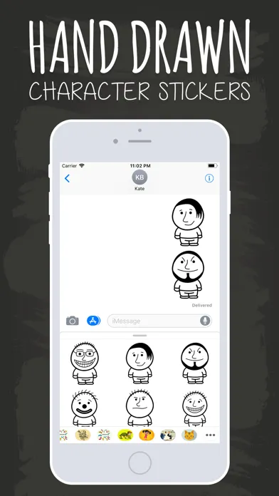 Hand Drawn Character Stickers スクリーンショット