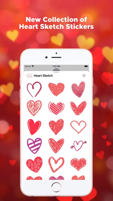 Скриншоты Heart Sketch Emojis