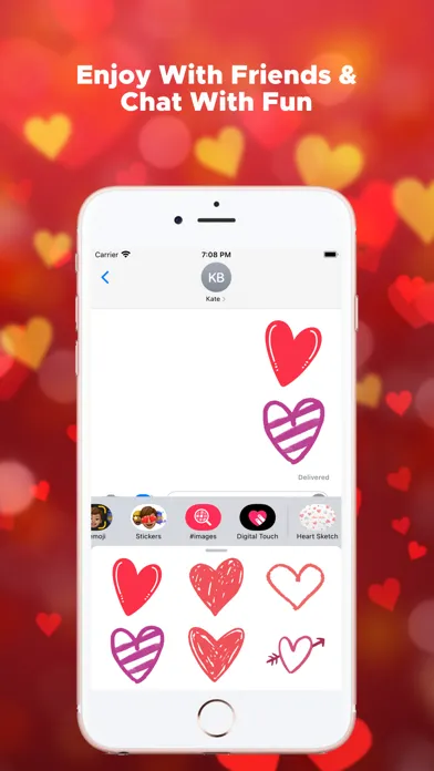 Скриншоты Heart Sketch Emojis