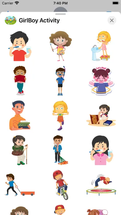 Скриншоты Girl & Boy Activity Stickers