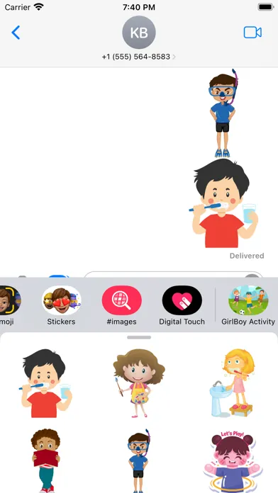 Скриншоты Girl & Boy Activity Stickers