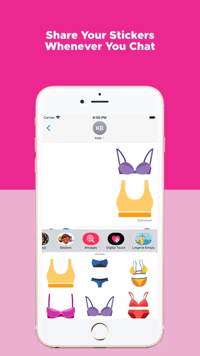 Tangkapan skrin Lingerie Emojis