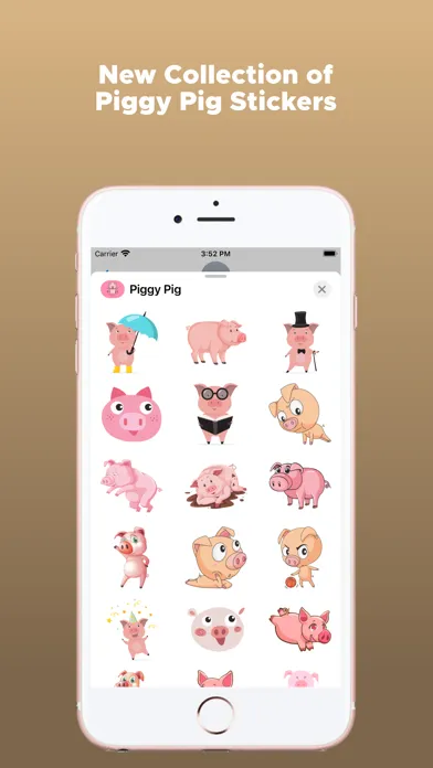 تصاویر Adorable Piggy Pig Stickers