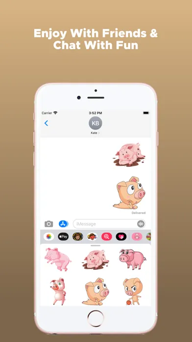 تصاویر Adorable Piggy Pig Stickers