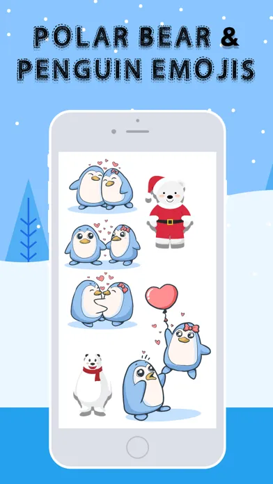 Polar Bear and Penguin Emojis स्क्रीनशॉट