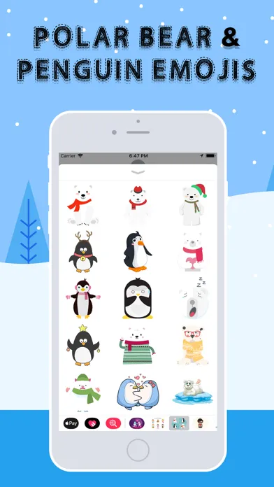 Polar Bear and Penguin Emojis स्क्रीनशॉट