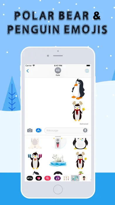 Polar Bear and Penguin Emojis स्क्रीनशॉट