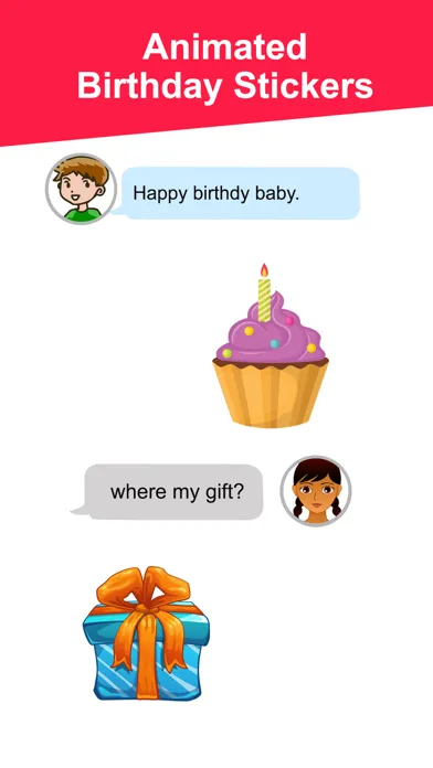 Animated Birthday Sticker Pack سکرین شاٹس