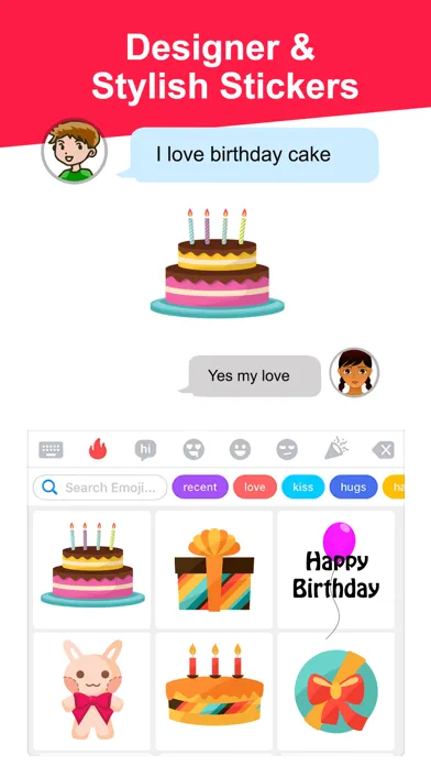 Animated Birthday Sticker Pack سکرین شاٹس