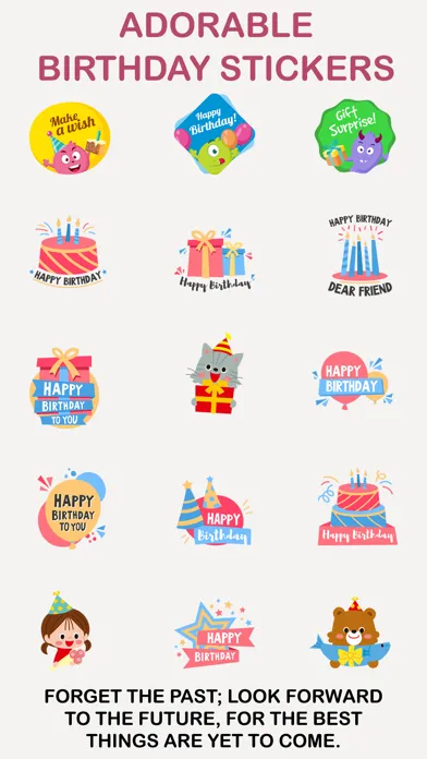 Adorable Birthday  Stickers Screenshots