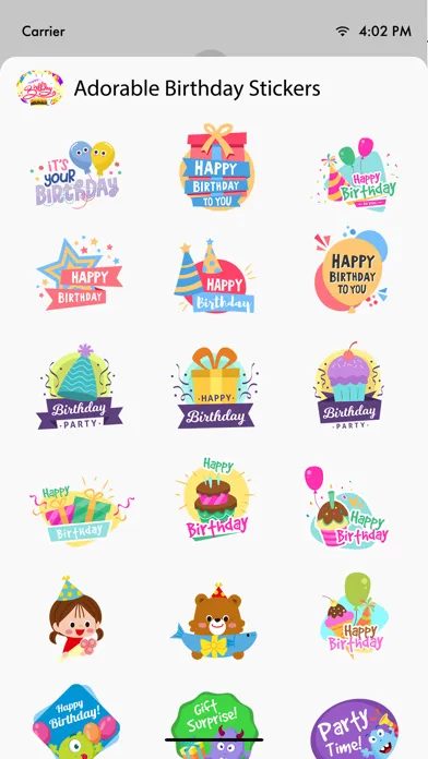 Adorable Birthday  Stickers Screenshots