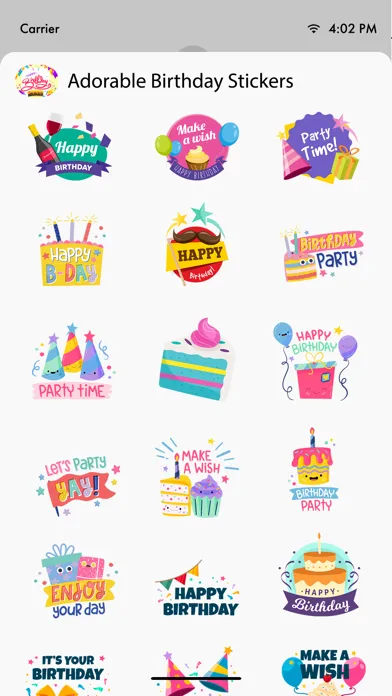 Adorable Birthday  Stickers Screenshots