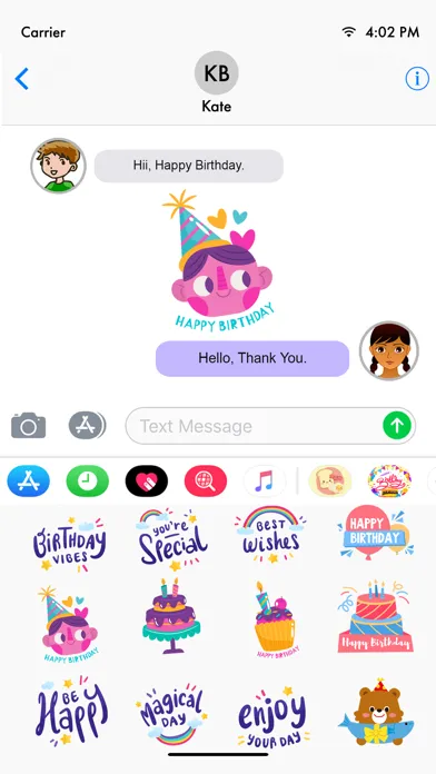 Adorable Birthday  Stickers Screenshots