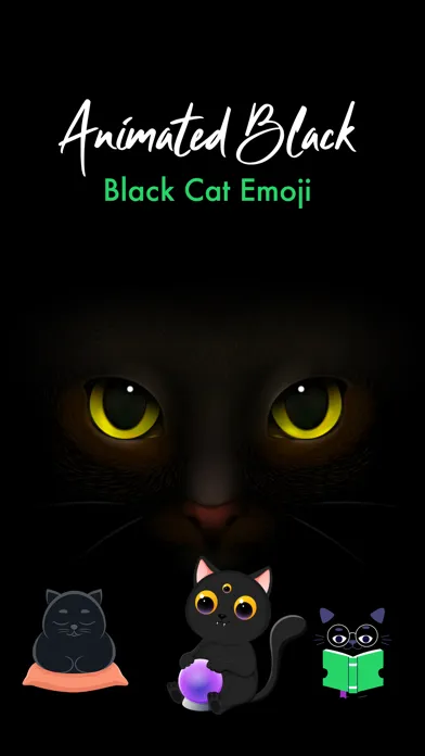 Animated Black Catmoji GIF سکرین شاٹس