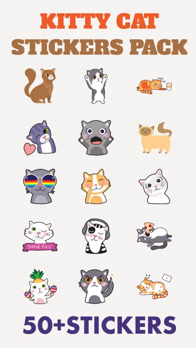 Kitty Cat Stickers Pack应用截图