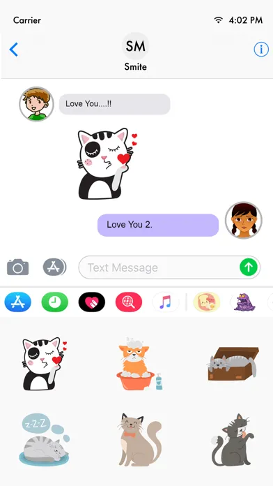 Kitty Cat Stickers Pack应用截图